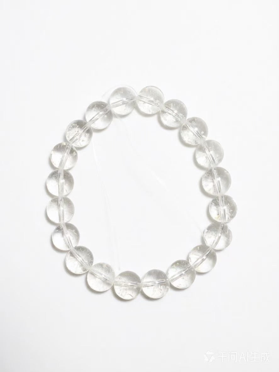 Natural Clear Crystal Bracelet for Women Men, Master Healing Crystal, Energy Cleansing & Protection Jewelry Gift