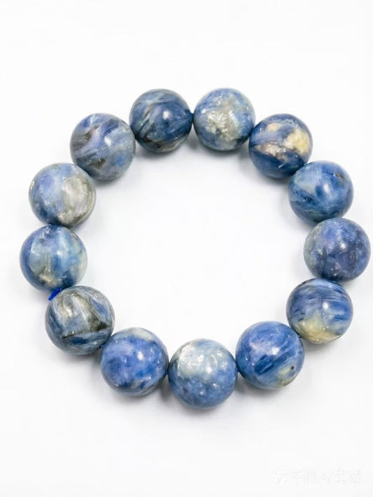 Natural Kyanite Bracelet for Women Men, Throat Chakra Healing Crystal, Enhance Communication & Expression Jewelry Gift